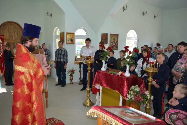 Первый Престольный праздник в новом храме святого Георгия Победоносца п.Новозарянский