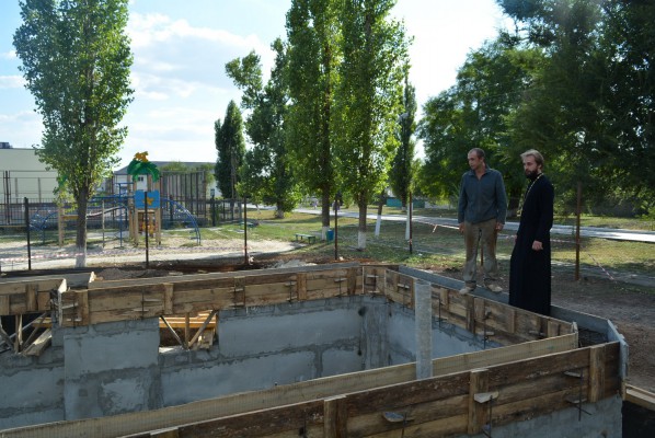 Строительство нового храма святого Георгия Победоносца в п.Новозарянский